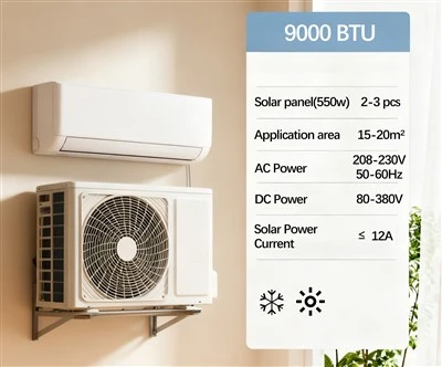 Ar condicionado com energia solar 9000btu para casa