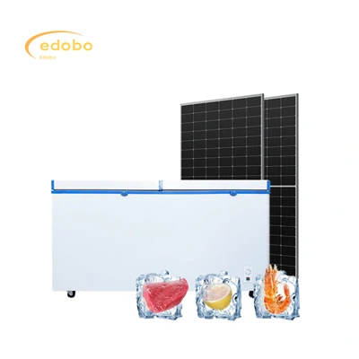 Congelador solar DC de grande capacidade, freezer, seguro, uso doméstico