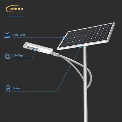 Luz de rua LED com luz de rua solar com bateria de lítio